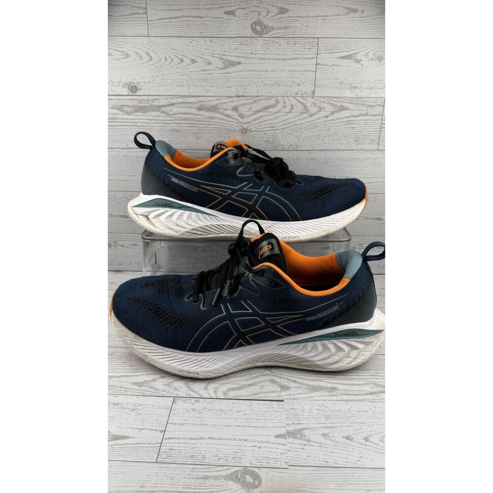 ASICS GEL-Cumulus 25 Mens Size 12 Blue Orange Running Shoes Athletic #604